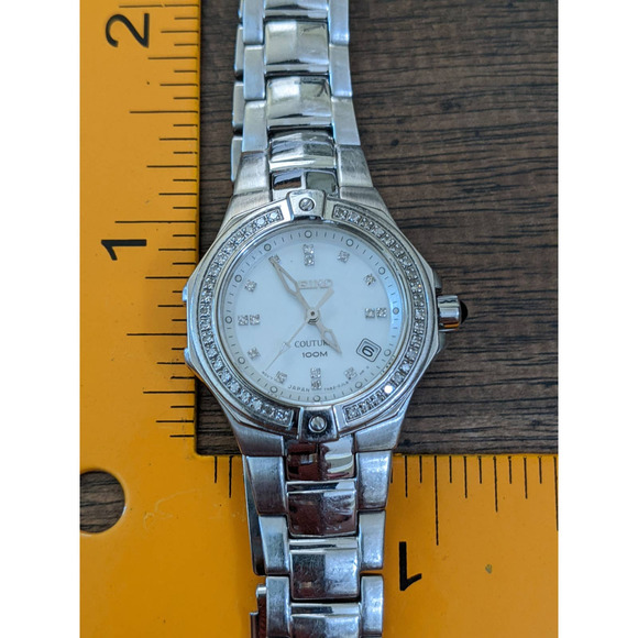 Seiko Mother of Pearl Dial 25MM S-Steel Bracelet Women's Watch SXDA37 - Picture 5 of 8